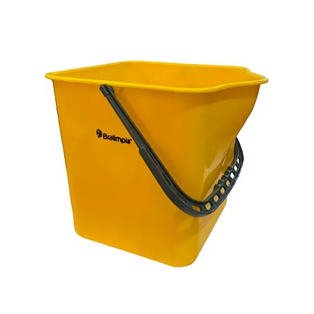 Balde Plástico Amarelo c/ Alça 25L Bralimpia ref. BA25AMP