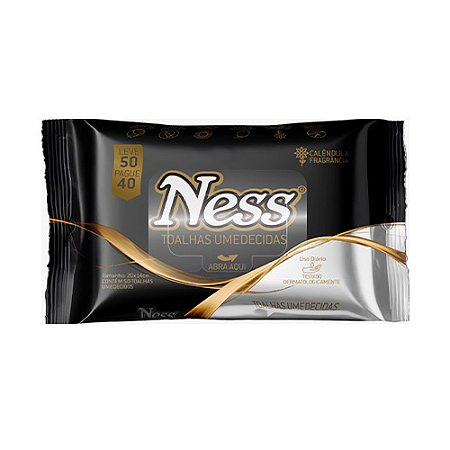 Lenço Umedecido p/ Higiene Ness pct c/ 50un