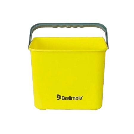 Balde Plástico Amarelo c/ Alça 4L Bralimpia ref. BA04AMP