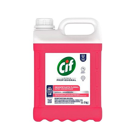 Limpeza Profissional CIF Desinfetante Concentrado Floral 5L Ref 64769048