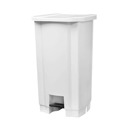 Lixeira Branca 100L c/ Pedal 86x49,5cm Tonk Ref. 2203071036