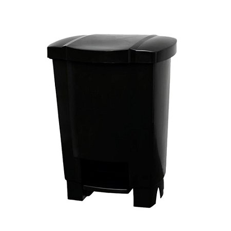 Lixeira Preta 18L Licitá c/ Pedal 68x33cm Tonk Ref. 2203071010