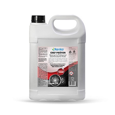 Limpeza Geral Renko Detergente Desincrustante Chef Proton 5L