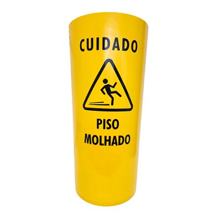 Cesto 23L Amarelo para conter Goteiras Piso Molhado 51cm x 24cm Bralimpia ref.