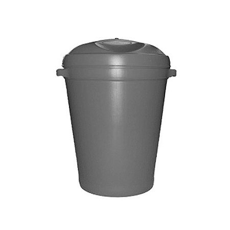 Lixeira 60L Cinza c/ alça e tampa 82cm x 49cm Belosch ref. B2SC-60CZ