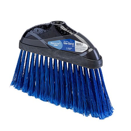 Vassoura Azul c/ cerdas sintéticas s/ cabo p/ qualquer piso 23 cm Perfect ref. 974205