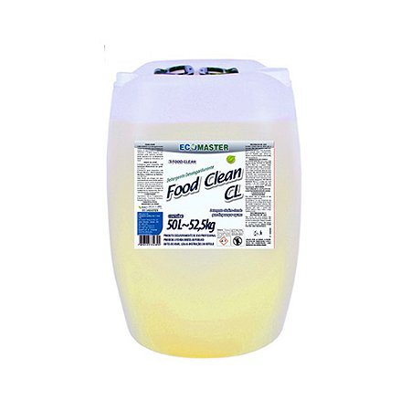 Alimentos e Bebidas Ecomaster Food Clean CL Detergente Deseng. Alcalino Clorado p/ Limpeza de Causticidades 50L