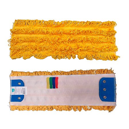 Refil Wet System microfibra looping Amarelo c/ aba p/ limpeza úmida 40cm x 13cm TTS ref. X0000694MG