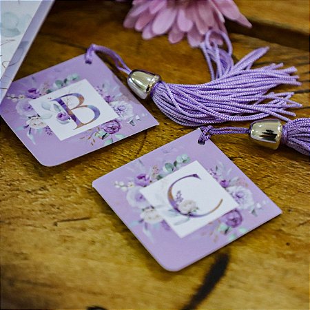 Marca Página com Alfabeto Violeta - Coleção Agraciada