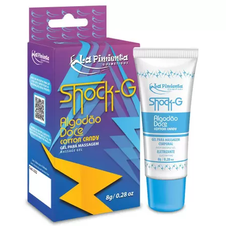Shock G Vibrador Liquido Excitante 8g Algodão Doce