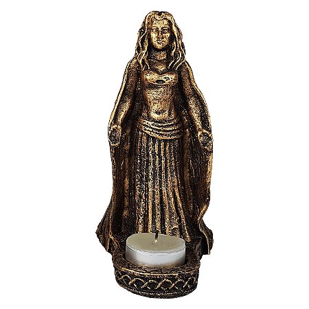 Castical Deusa Lua Morgana em Resina 16cm