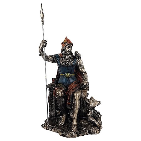 Estátua Deus Odin em Resina 30cm – Senhor de Asgard e da Sabedoria