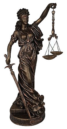 Estátua Deusa Têmis da Justiça em Resina 63cm – Edição Monumental de Luxo