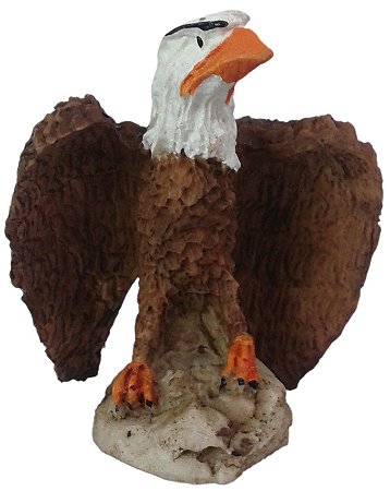 Estátua Águia Mini em Resina 4cm – Amuleto de Altar de Viagem e Foco