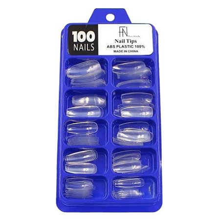 Tips Sorriso Gel Acrigel Transparente Fan Nails ABS Plastic 100%