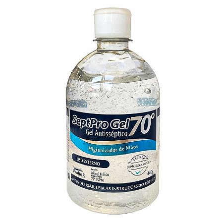 Álcool em Gel 70 Antisséptico Higienizador De Mãos 440g Septo Pro Gel Prolink