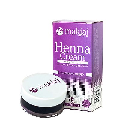 Henna Cream Makiaj Castanho Médio - 3 Unidades