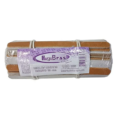 Lixa Rolito 13cm HigiBras 100 Unidades