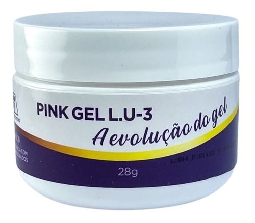Gel Pink Lu-3 Piu Bella Passo Único 28g - Melhor preço do Brasil.
