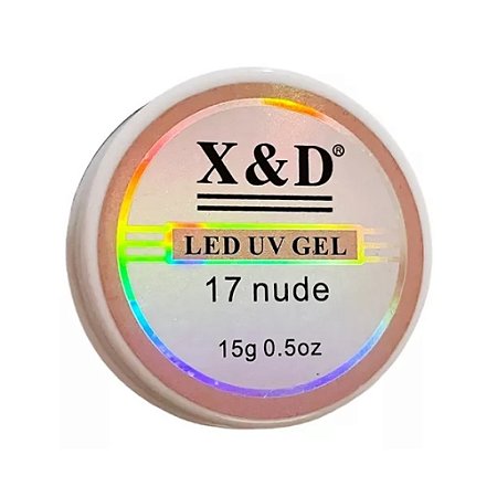 Gel para unhas - X&D de 15g 17 nude (alongamento) uv/led ( Consulte Disponibilidade de Estoque )