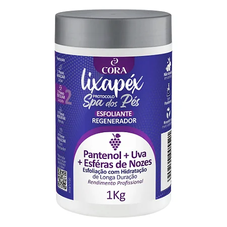 Esfoliante Spa dos Pés Cora (Lixapéx) Pantenol + Uva Potão 1kg