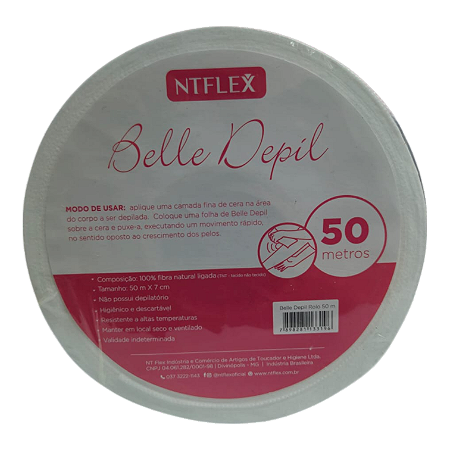 Rolo de papel para depilação c/50 metros Ntflex