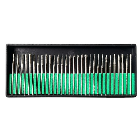 Kit Brocas Diamantadas para Unhas C/ 30un