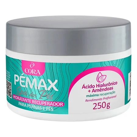 Hidratante Spa dos Pés Cora (Pémax) Ácido Hialurônico + Amêndoas Pote 250g