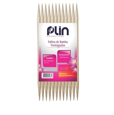 Palito de Bambu Ponta Dupla Plin