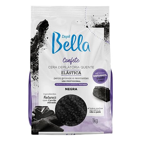 Cera Confete Carvão ativado 1kg - Depil Bella