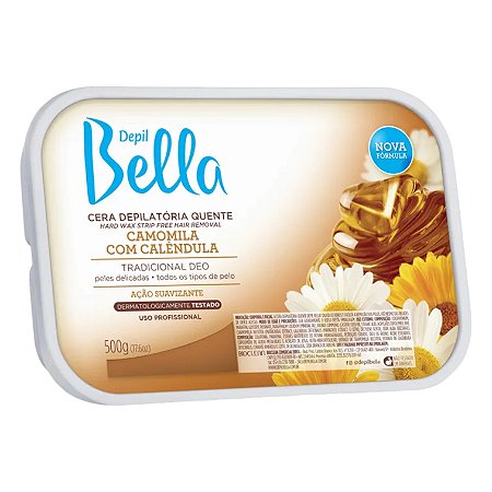 Cera Barra Camomila com Calêndula 500g - Depil Bella