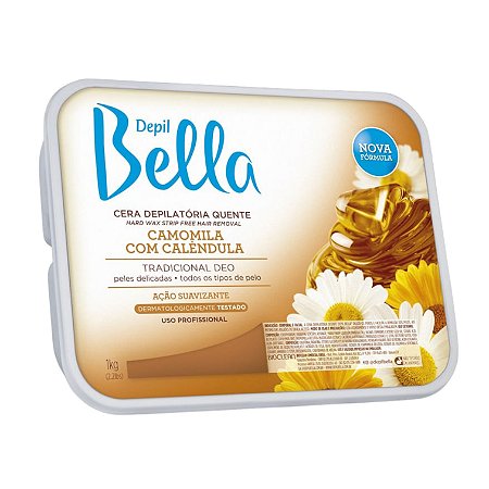 Cera Barra Camomila com Calêndula 1kg - Depil Bella