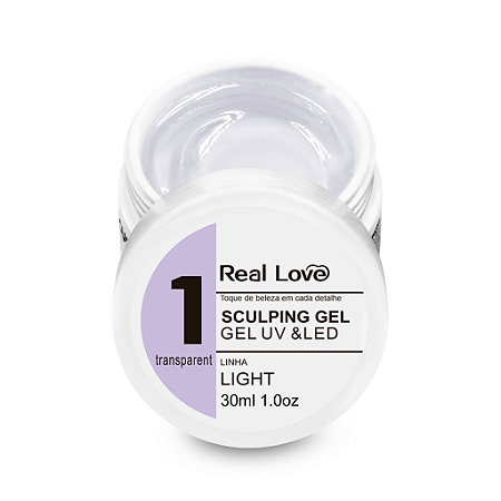Gel Real Love Transparent 1 - Linha Light 30ml