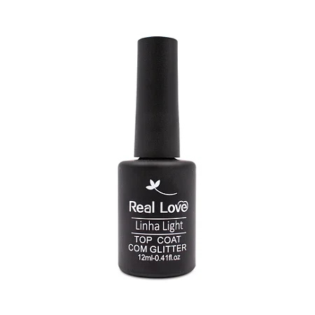 Top Coat Com Glitter 12ml - Real Love
