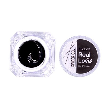 Spider Gel Preto Para Unhas 10ml - Real Love