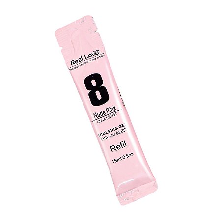 Refil Gel Real Nude Pink 8 - Linha Light 15ml