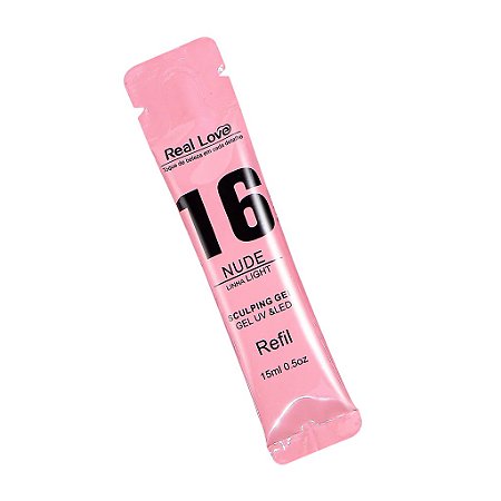Refil Gel Real Love Nude 16 - Linha Light 15ml