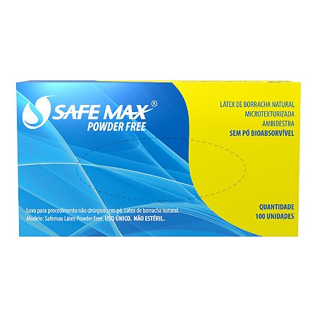Luva de Látex Polimerizada Tamanho M Safemax
