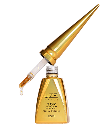 Top Coat Glitter Fofíneo 12ml Uze Nails