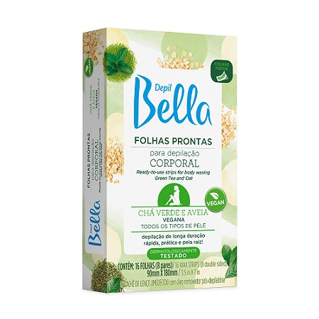 Folha Pronta Corporal Cha Verde e Aveia - Depil Bella
