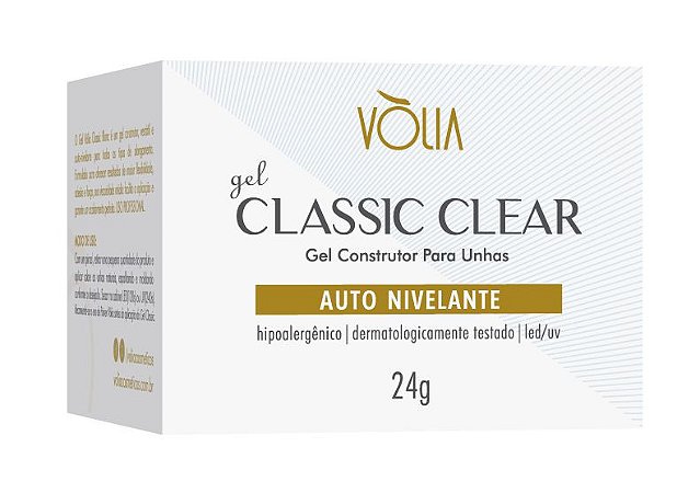Vólia Gel Classic Clear Nail Auto Nivelante Led/uv O Gel Transparente Perfeito 24g