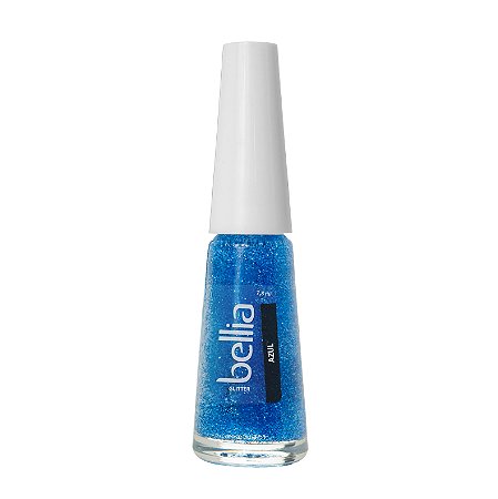 Esmalte Bellia Glitter Azul Atacado Pacote com 12 (doze)