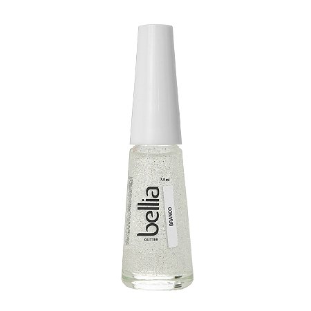 Esmalte Bellia Glitter Branco Atacado Pacote com 12 (doze)