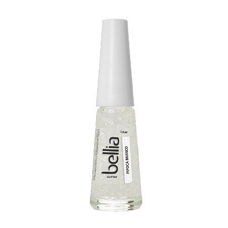 Esmalte Bellia Glitter Pipoca Branco Atacado Pacote com 12 (doze)