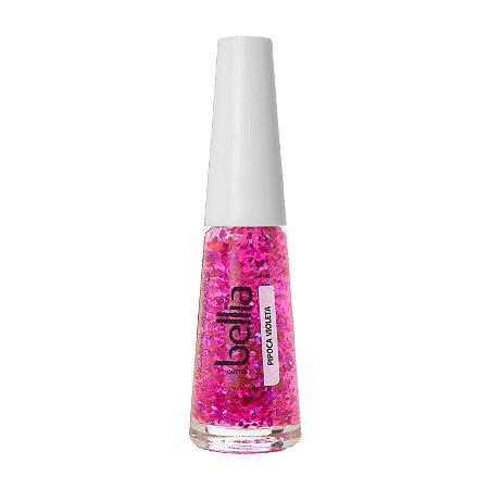 Esmalte Bellia Glitter Pipoca Violeta Atacado Pacote com 12 (doze)