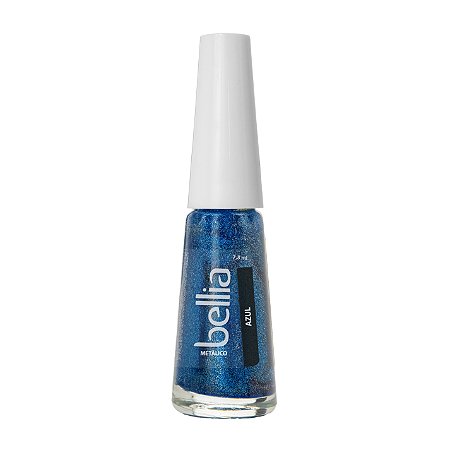 Esmalte Bellia Metálica Azul Atacado Pacote com 12 (doze)