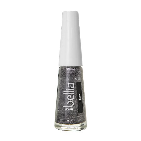 Esmalte Bellia Metálica Preto Atacado Pacote com 12 (doze)