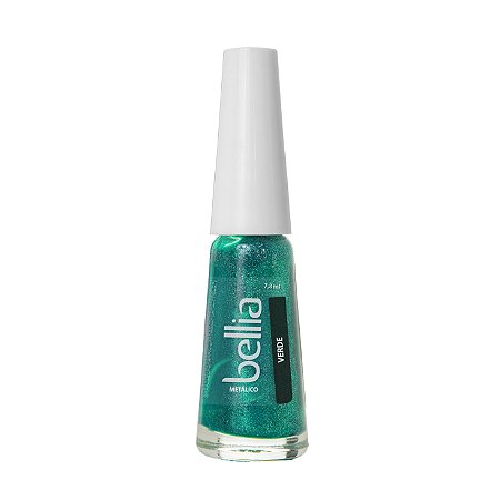 Esmalte Bellia Metálica Verde Atacado Pacote com 12 (doze)