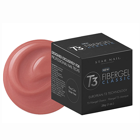 Gel T3 Fibergel Dark Nude 28g Cuccio