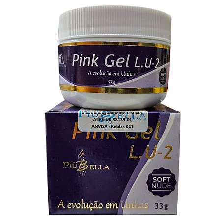 Gel Pink 33g Lu2 Piu Bella Soft Nude - 3 Unidades